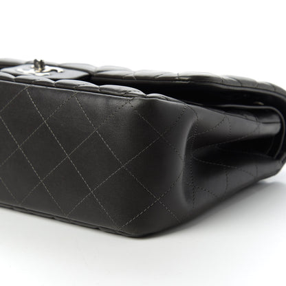 Chanel Lambskin Quilted Jumbo Double Flap Black 7 of 10