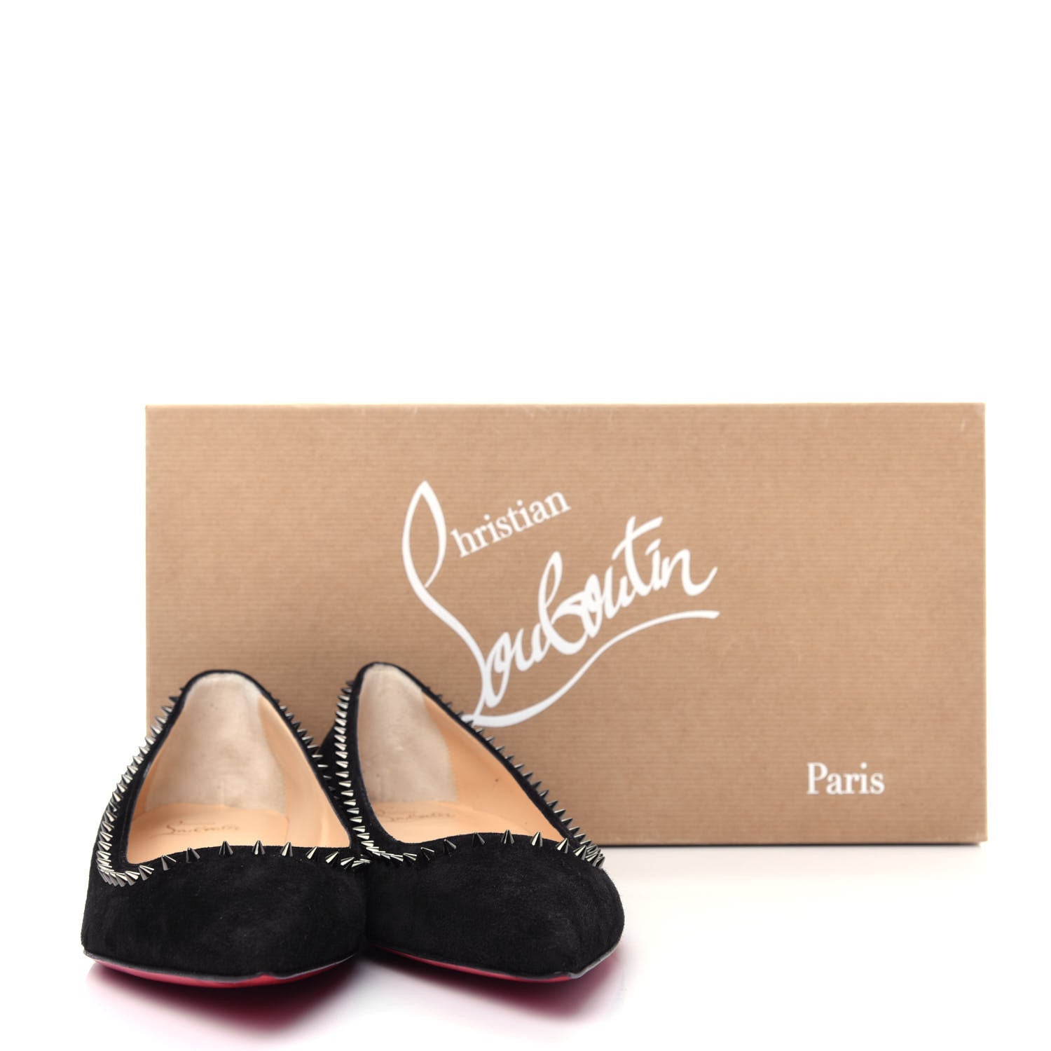 Christian Louboutin Veau Velours Anjalina Flats 39.5 Black 10 of 11