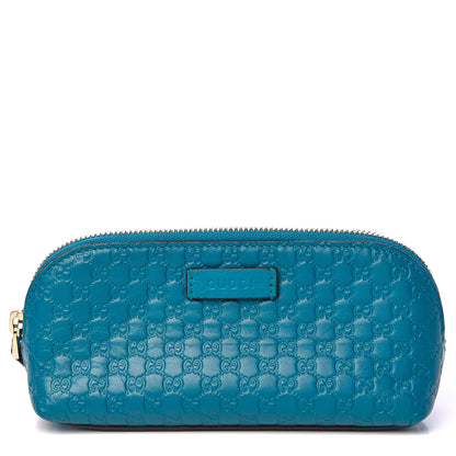 Gucci Soft Microguccissima Pouch Cosmetic Case Deep Cobalt 1 of 8