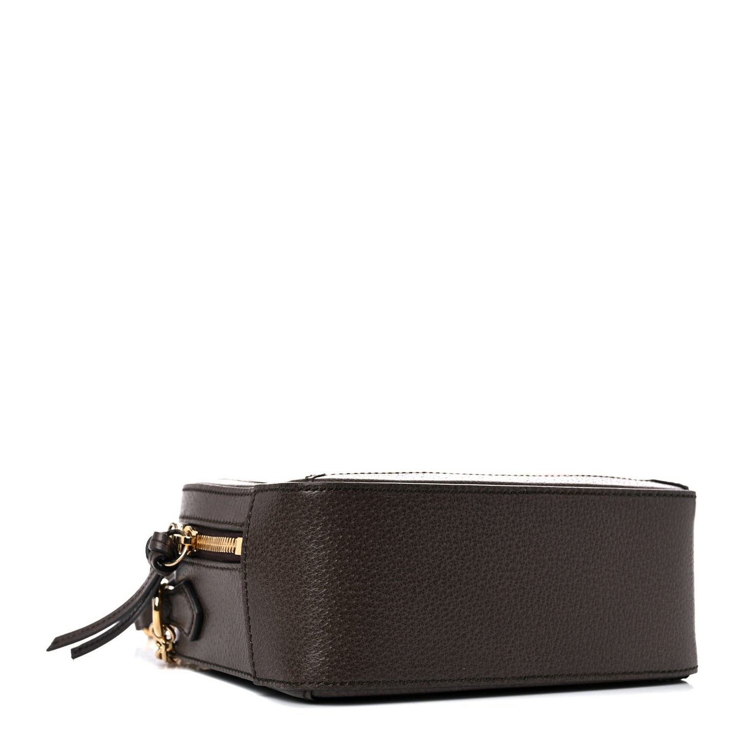 GG Supreme Monogram Mini Ophidia Top Handle Shoulder Bag Brown