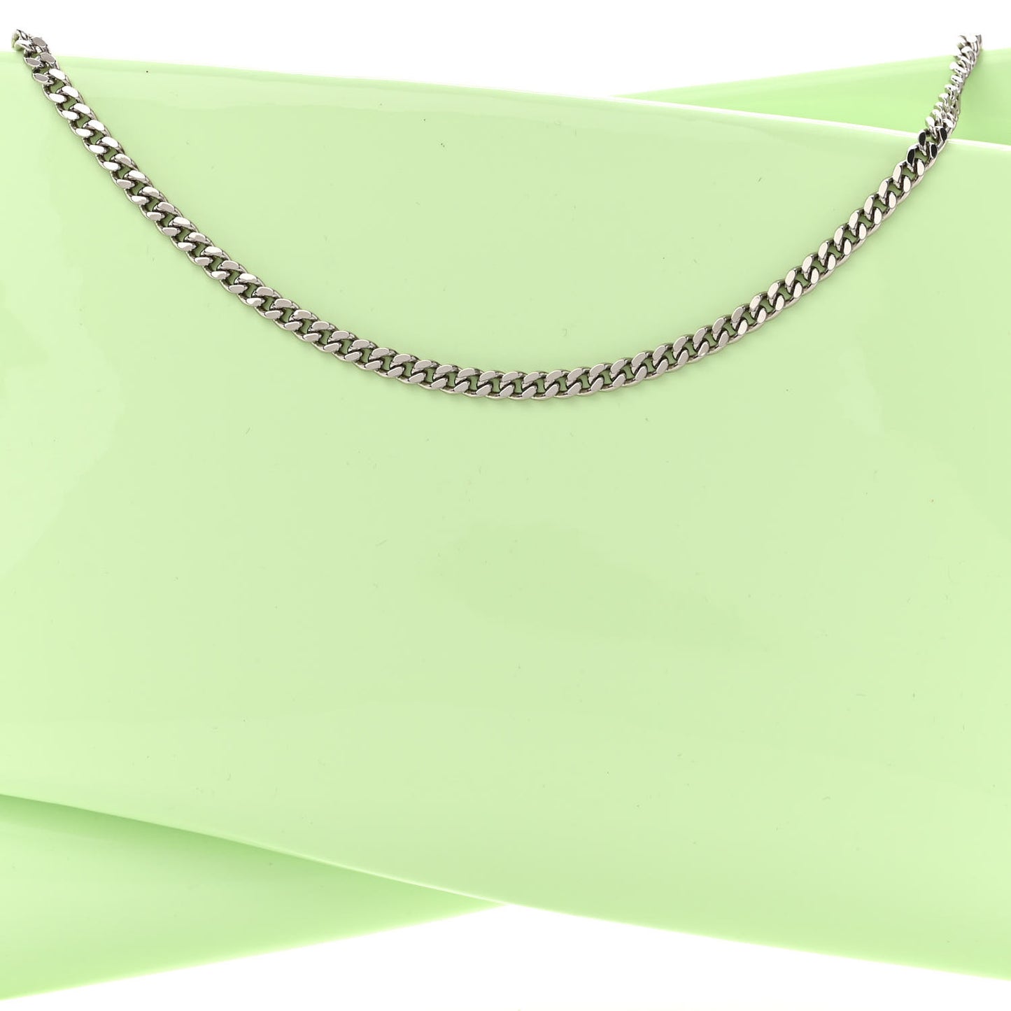 Patent Small Loubi Twist Zip Chain Clutch Bag Studio Green