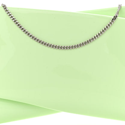 Christian Louboutin Patent Small Loubi Twist Zip Chain Clutch Bag Studio Green 7 of 9