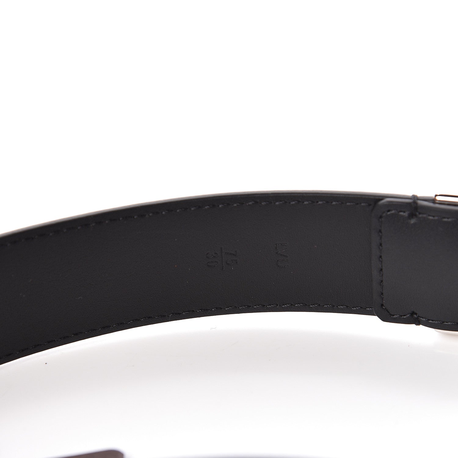 Louis Vuitton Calfskin 35mm Pont Neuf Belt 75 30 Black 7 of 9