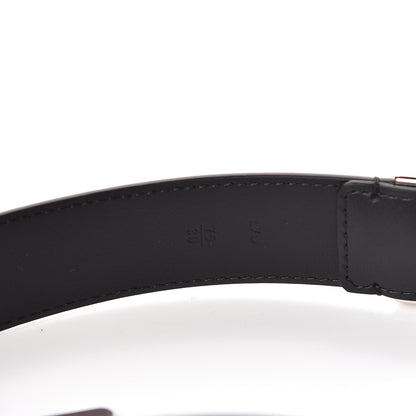 Louis Vuitton Calfskin 35mm Pont Neuf Belt 75 30 Black 7 of 9