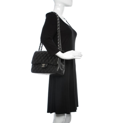 Chanel Lambskin Quilted Jumbo Double Flap Black 2 of 12