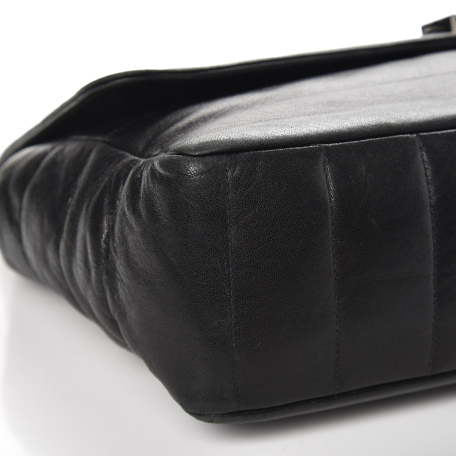 Chanel Lambskin Horizontal Quilt Jumbo Mademoiselle Flap Black 10 of 14