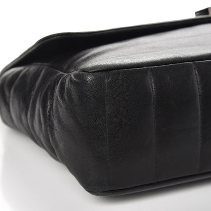 Chanel Lambskin Horizontal Quilt Jumbo Mademoiselle Flap Black 10 of 14