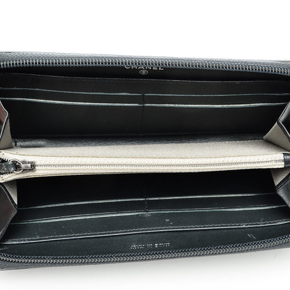 Chanel Glazed Calfskin Boy Zip Around Wallet Grey 5 of 11