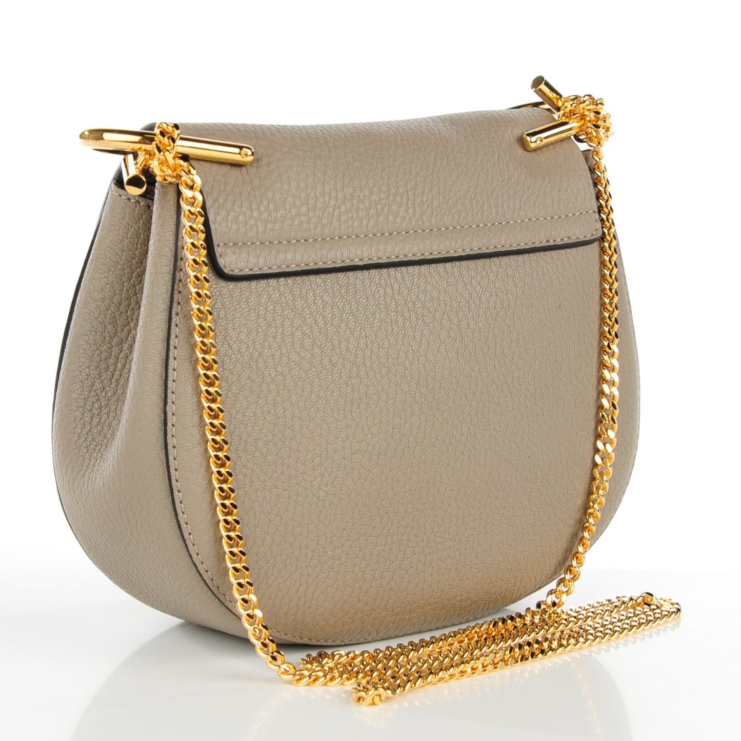 Grained Lambskin Mini Drew Shoulder Bag Motty Grey