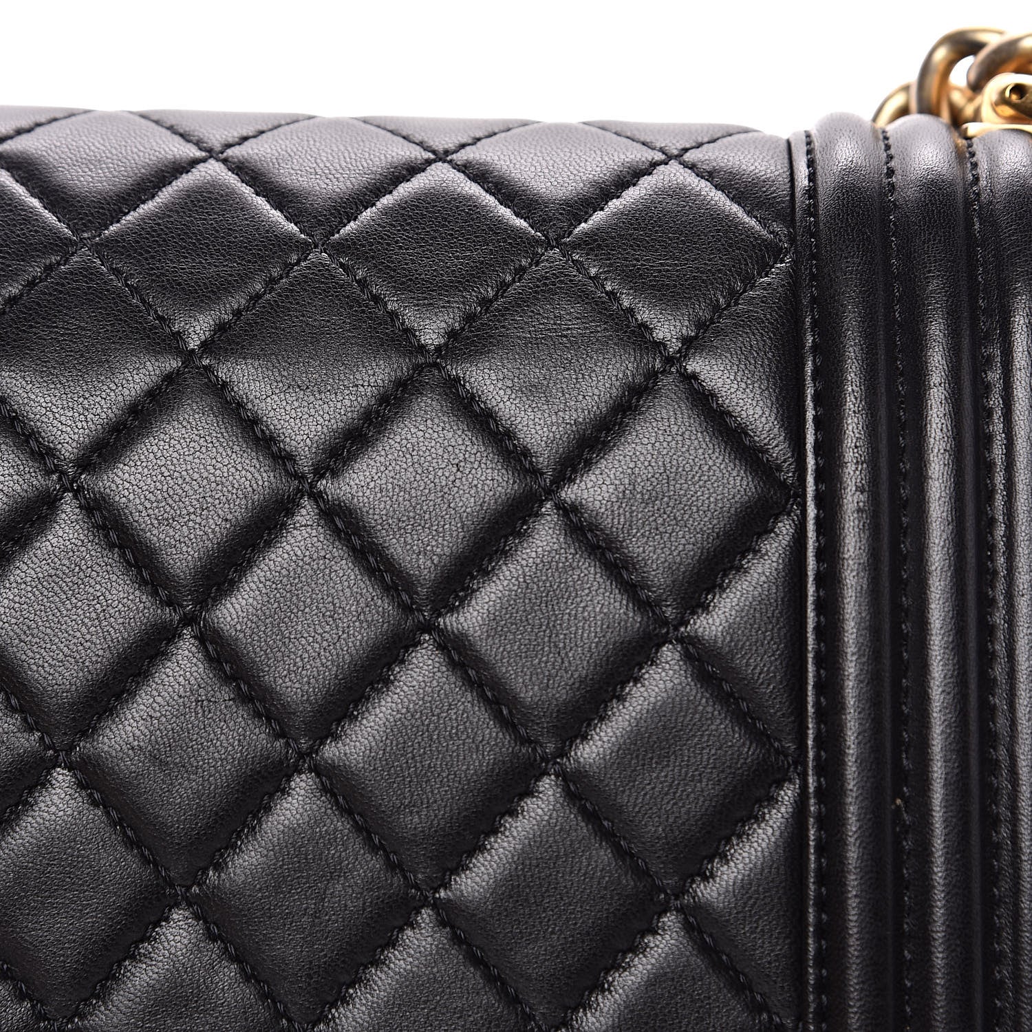 Chanel Lambskin Quilted Medium Boy Flap Black 14 of 16
