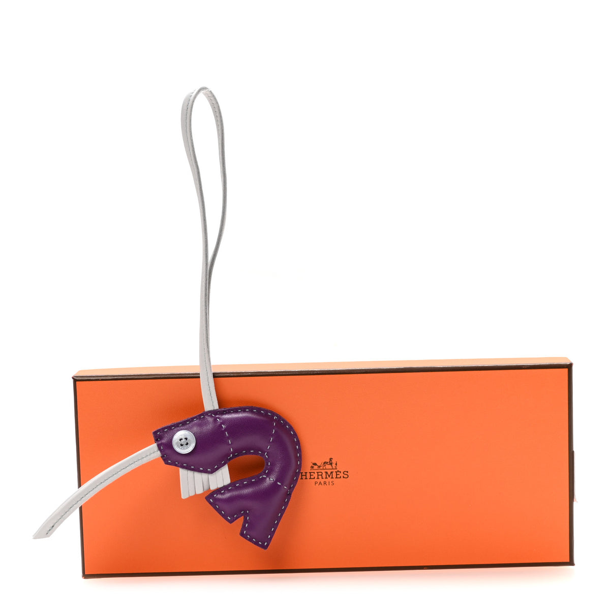 Hermes Lambskin Petit H Shrimp Bag Charm 4 of 4