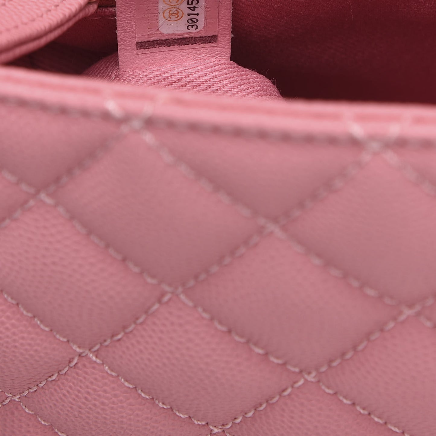 Caviar Quilted Small Coco Handle Flap Light Pink