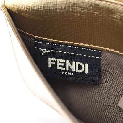 Fendi Vitello Mirror Elite Tube Wallet on Chain Gold 8 of 12