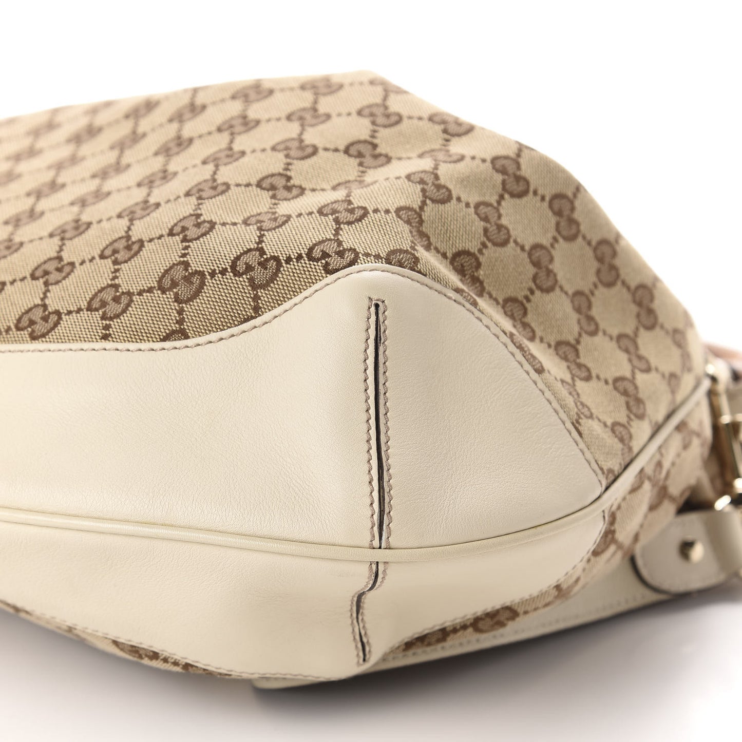 Monogram Peggy Bamboo Top Handle Bag Off White