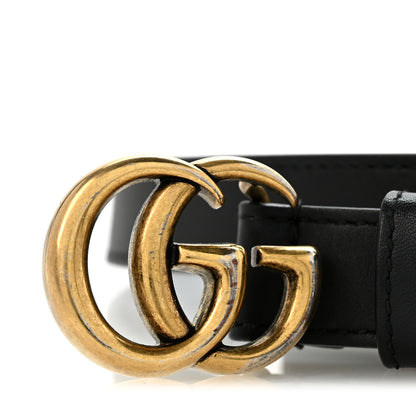 Gucci Calfskin Double G 20mm Belt 85 34 Black 8 of 8