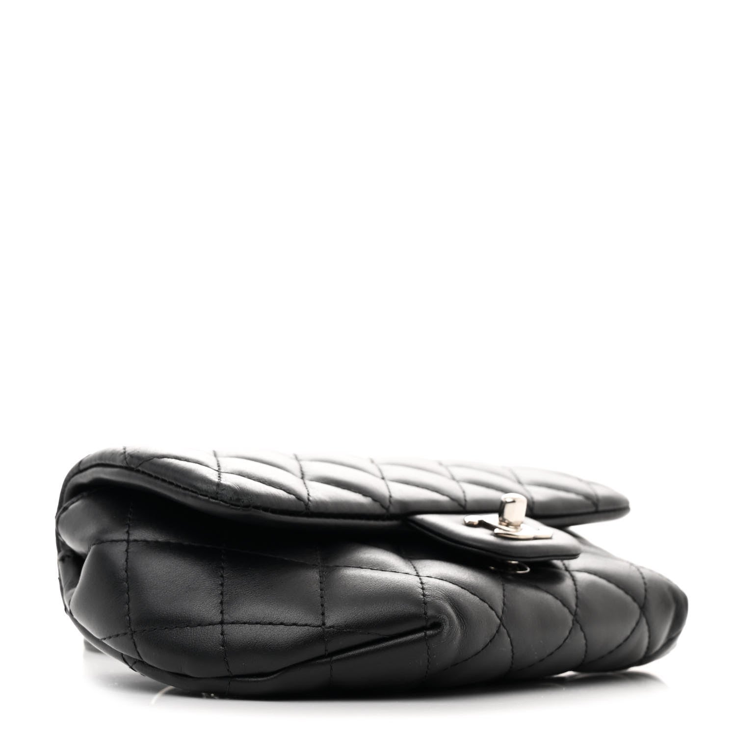 Chanel Calfskin Quilted CC Uniform Flap Belt Bag Black 4 of 13