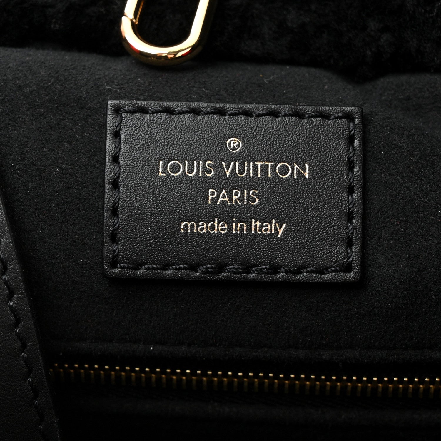 Louis Vuitton Shearling Monogram Giant Teddy Onthego GM Black Red 6 of 10