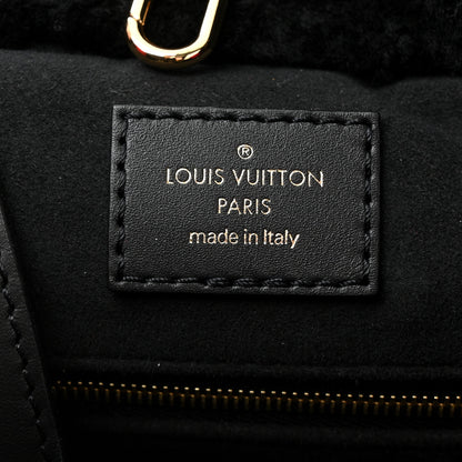 Louis Vuitton Shearling Monogram Giant Teddy Onthego GM Black Red 6 of 10