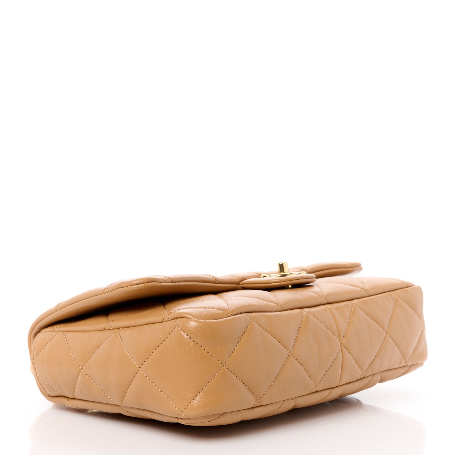 Chanel Lambskin Quilted Large CC Funky Town Flap Beige 4 of 12