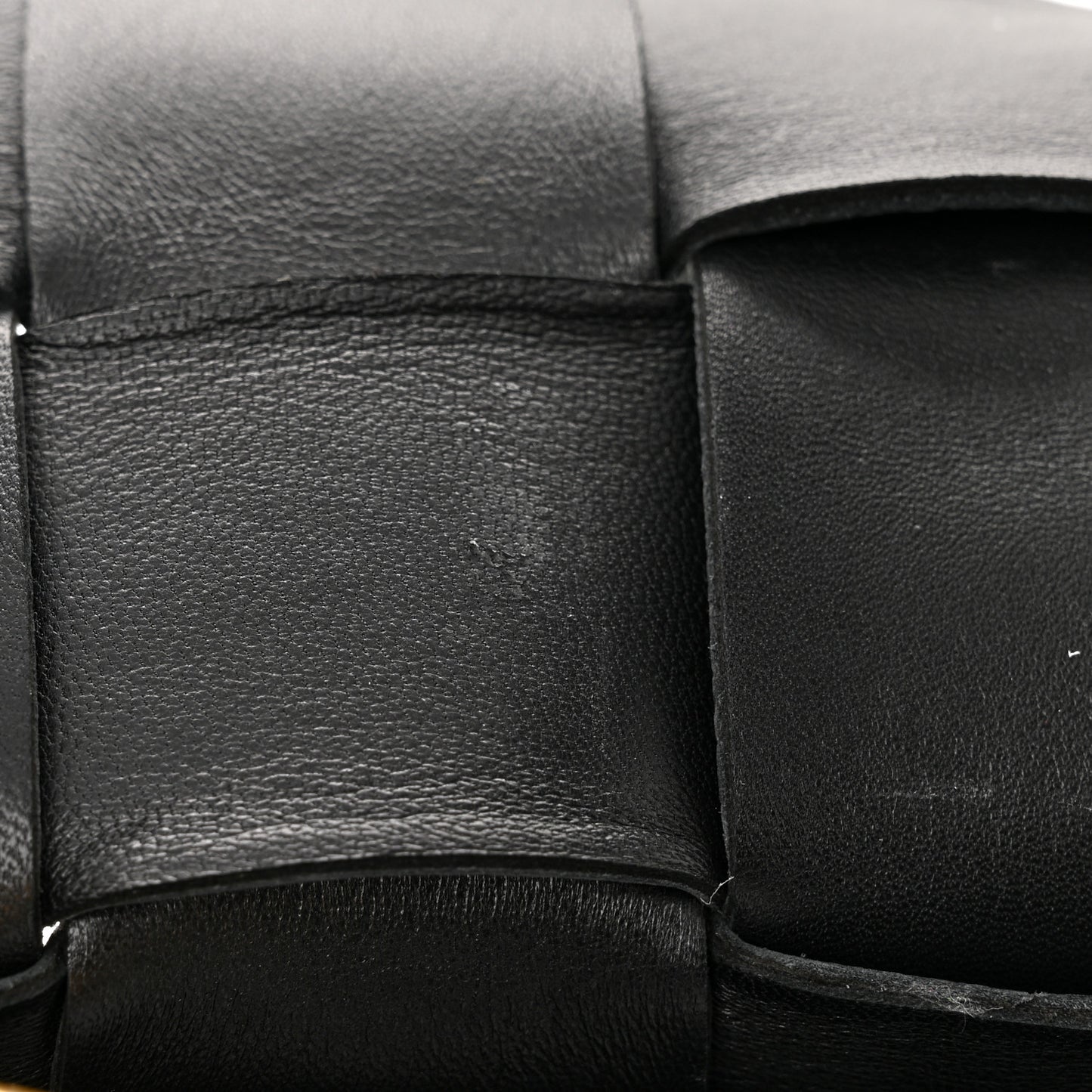 Grained Calfskin Maxi Intrecciato Cassette Crossbody Bag Black