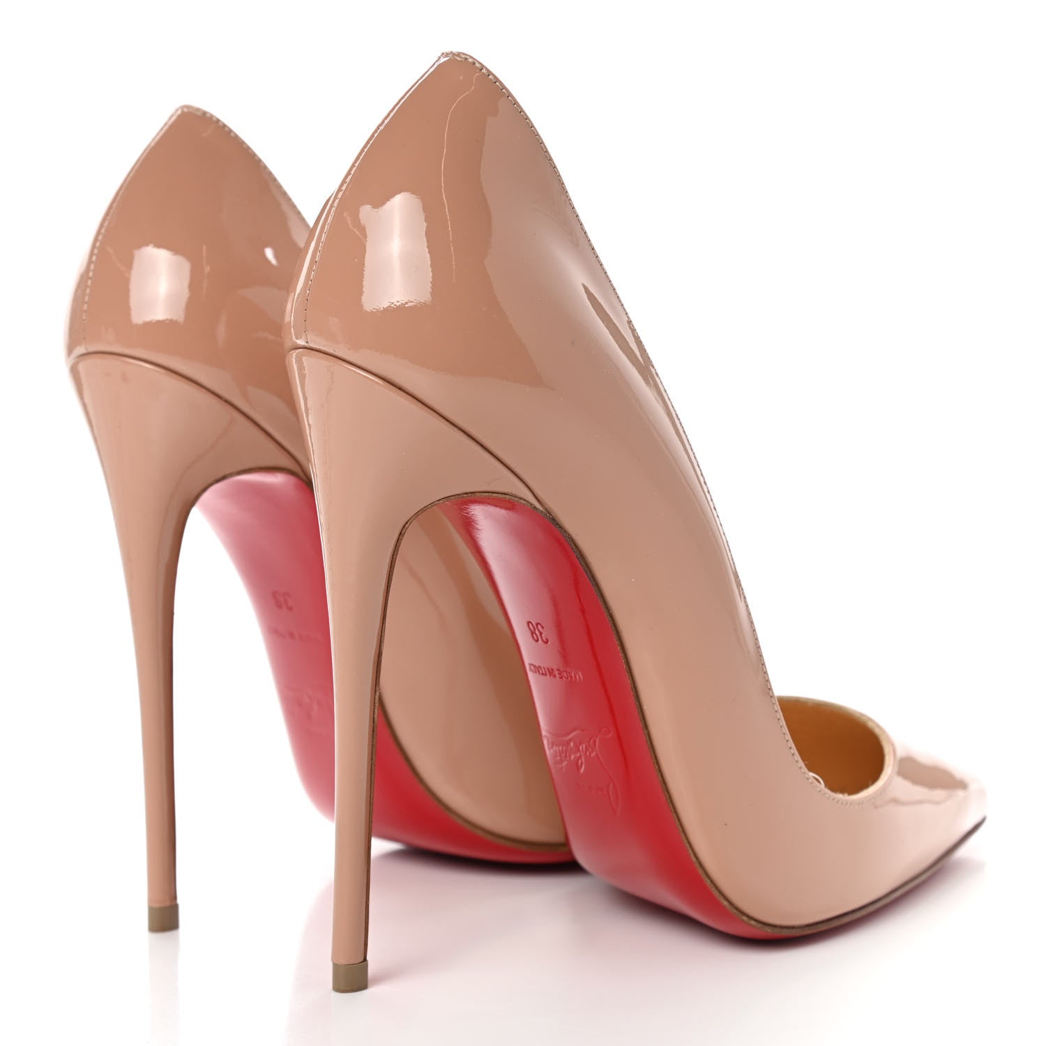 Christian Louboutin Patent So Kate 120 Pumps 38 Nude 4 of 11