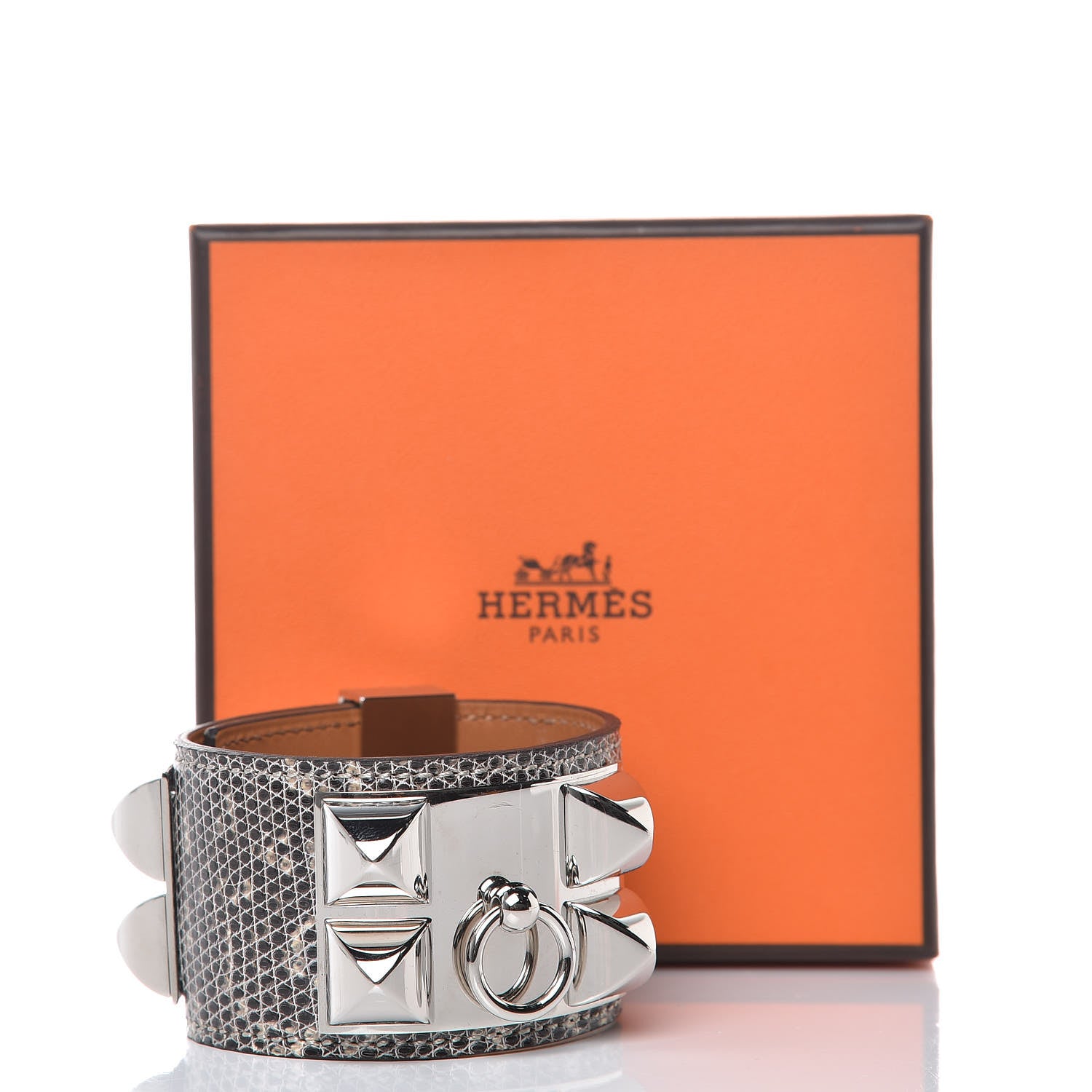 Hermes Lizard Collier De Chien CDC Bracelet S Ombre 7 of 7
