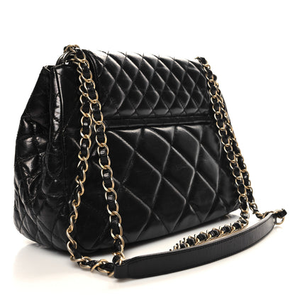 Chanel Glazed Calfskin Quilted Medium Daily Walk Flap Black 3 of 11