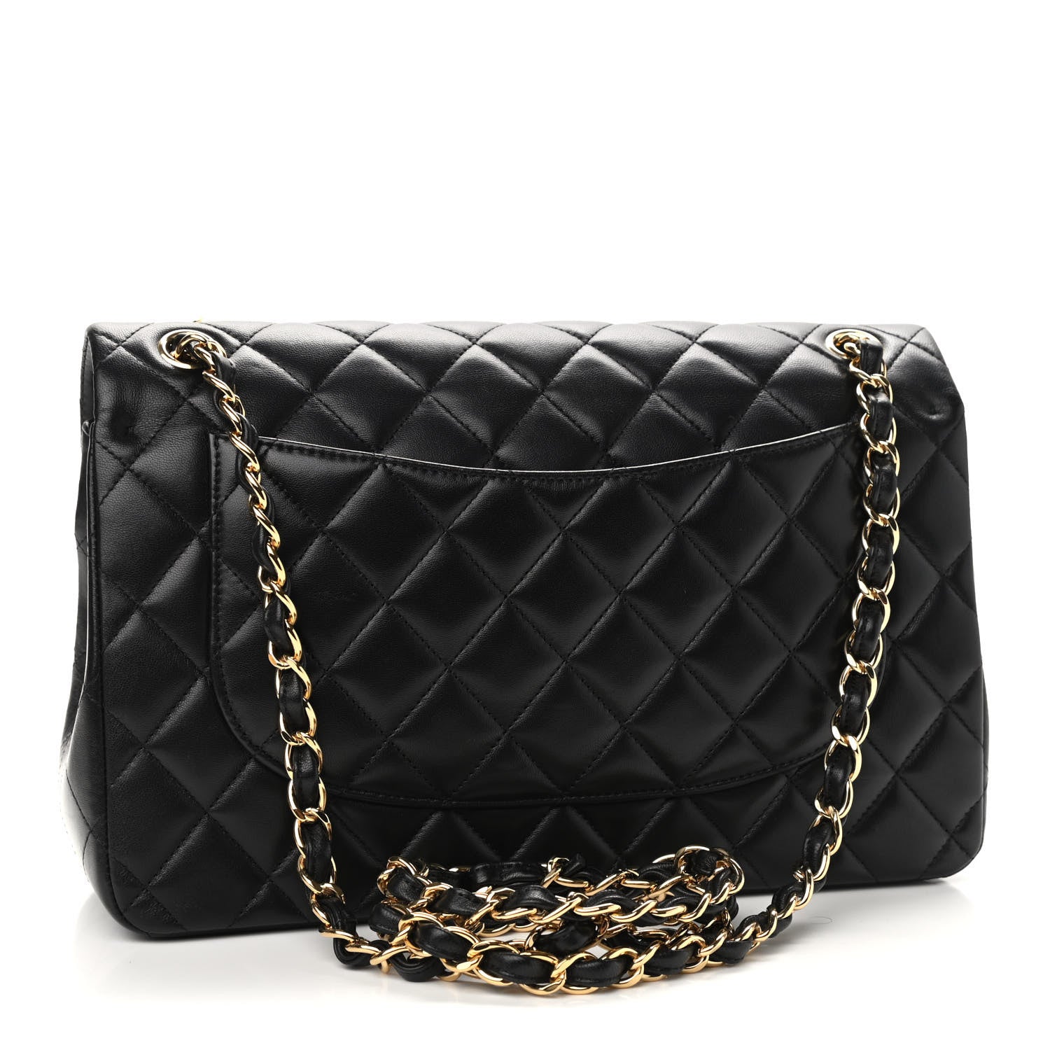 Chanel Lambskin Quilted Jumbo Double Flap Black 3 of 15