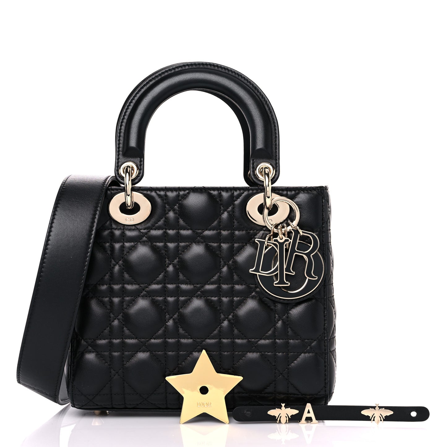 Lambskin Cannage Small My ABCDior Lady Dior Black