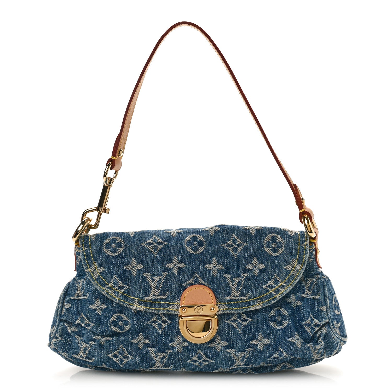 Louis Vuitton Monogram Denim Mini Pleaty Blue 1 of 8