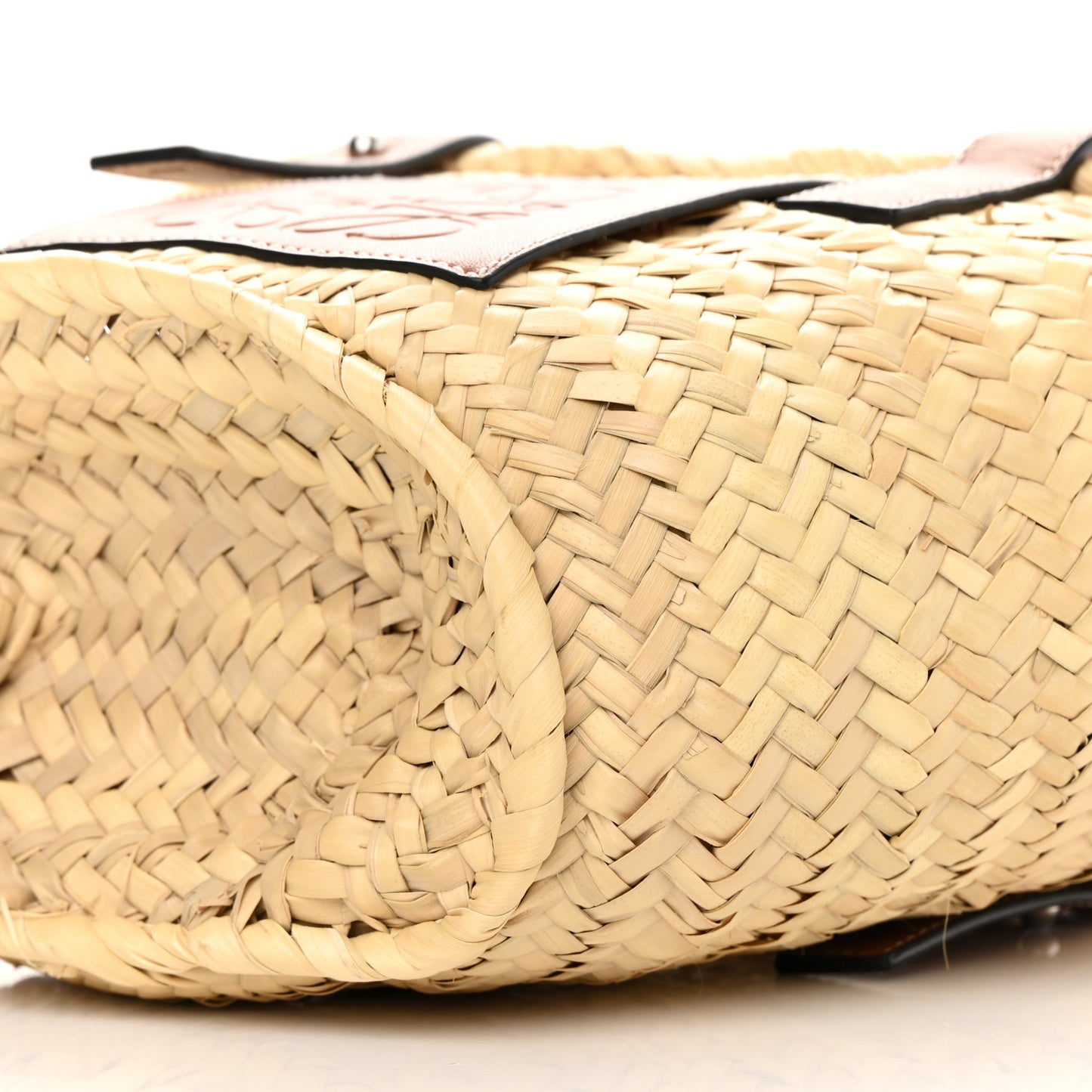 Raffia Small Basket Tote Bag Natural Tan
