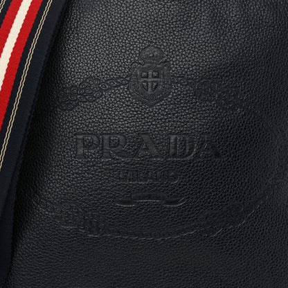 Prada Vitello Daino Logo Crossbody Bag Baltico 8 of 12