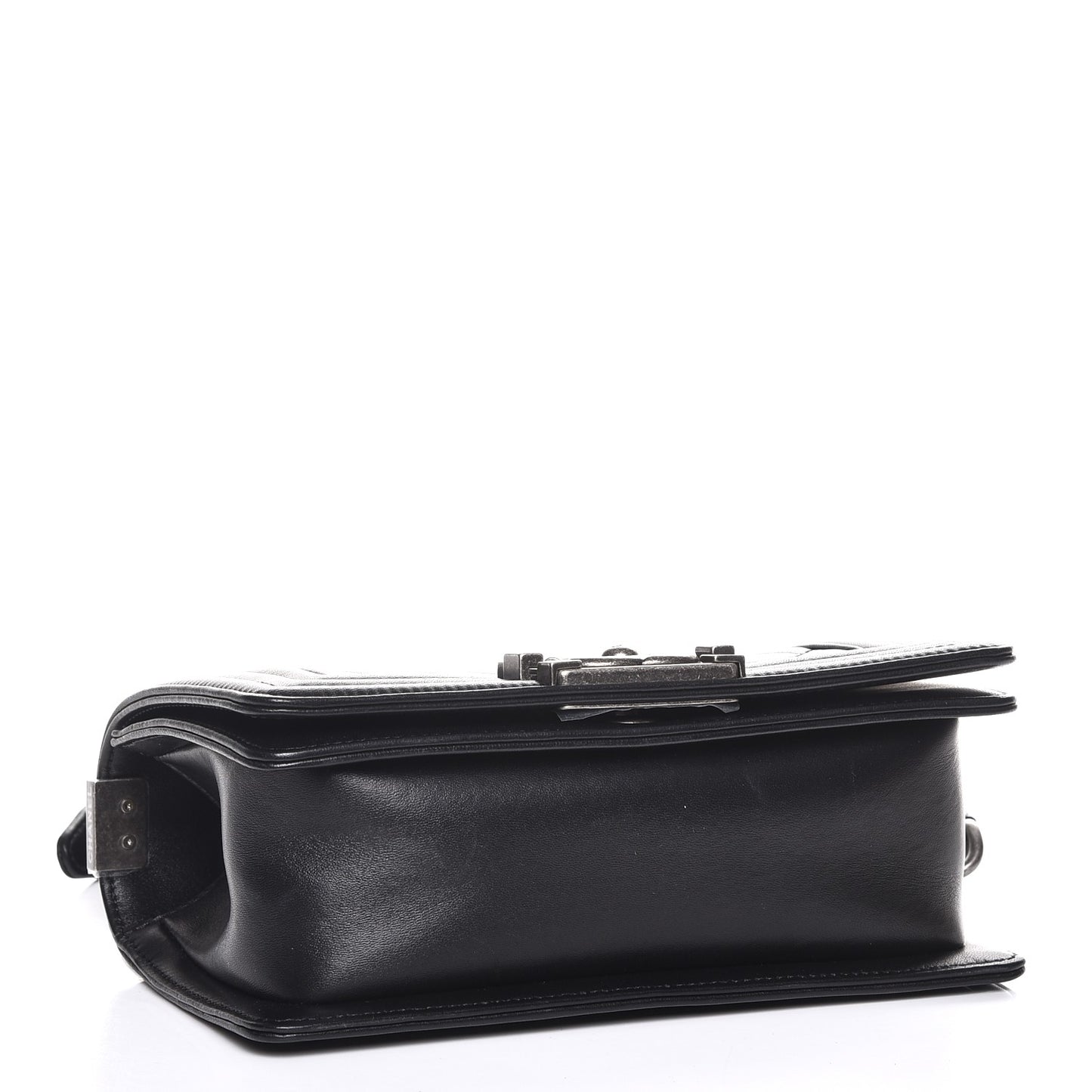 Lambskin Quilted Small Boy Flap Black
