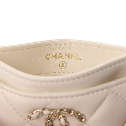 Chanel Goatskin Quilted French New Wave Card Holder Ivory 6 of 9
