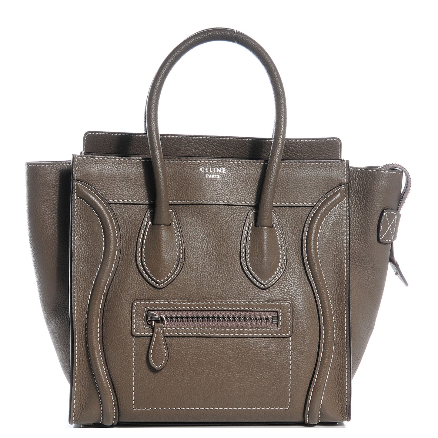 Drummed Calfskin Micro Luggage Souris