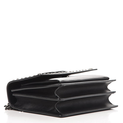 Saint Laurent Grained Calfskin Studded Medium Monogram Heart Sunset Black 4 of 8