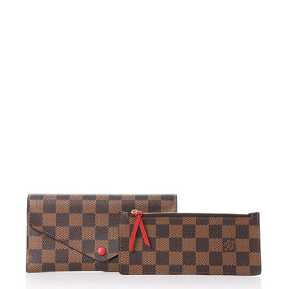 Louis Vuitton Damier Ebene Josephine Wallet Red 8 of 9