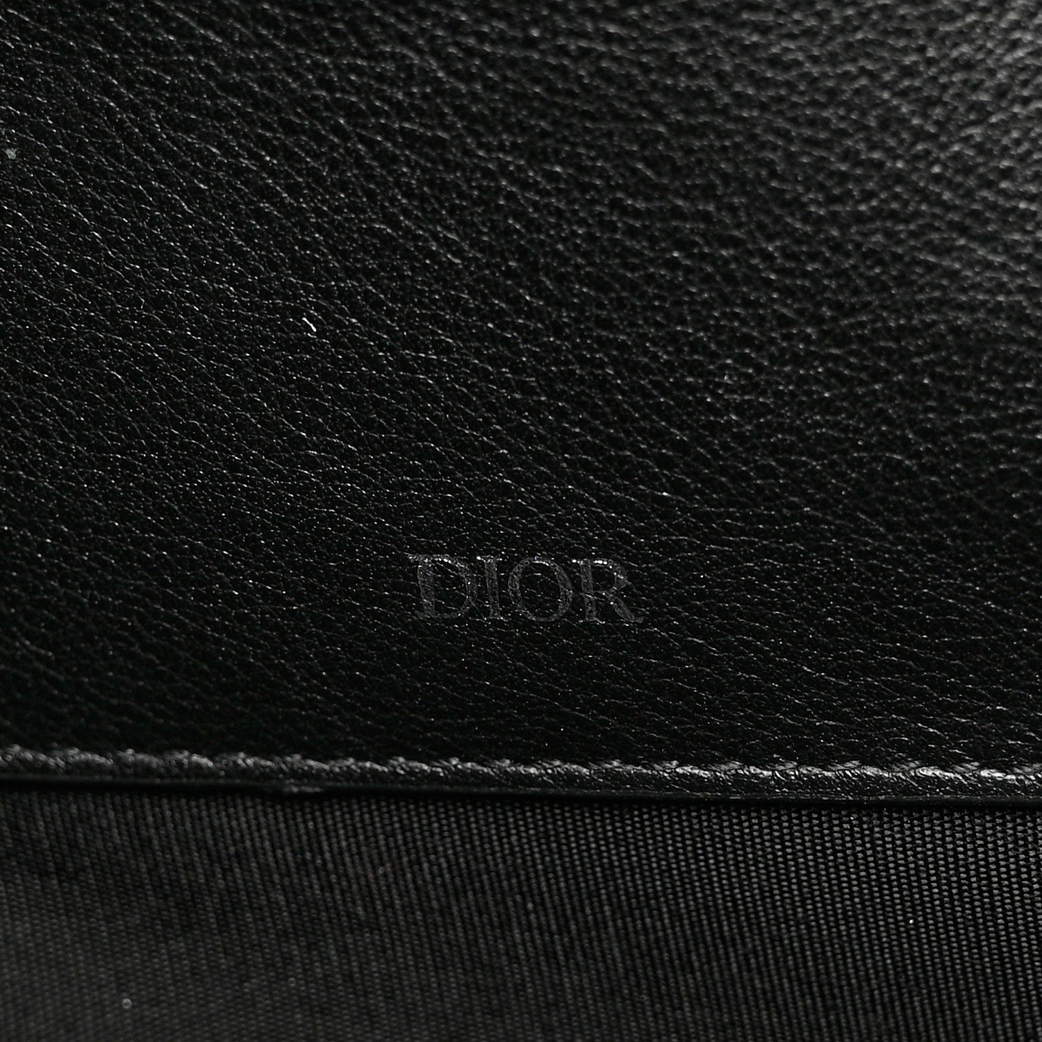 Christian Dior Calfskin Perforated Oblique Galaxy Pouch Black 6 of 10