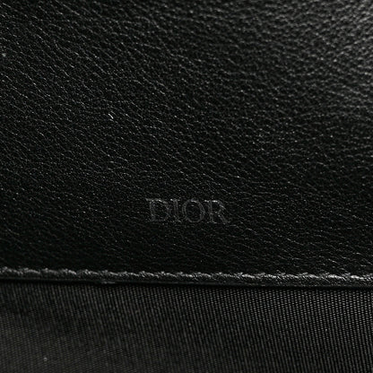 Christian Dior Calfskin Perforated Oblique Galaxy Pouch Black 6 of 10