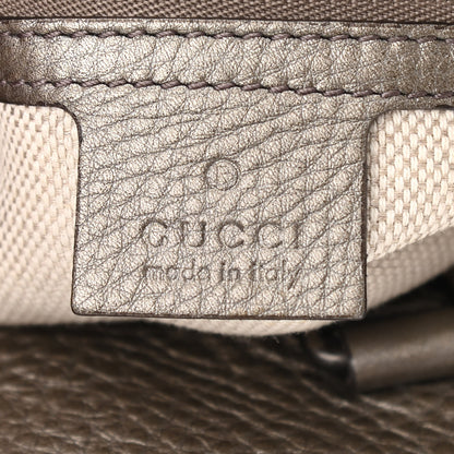 Gucci Metallic Pebbled Calfskin Medium Soho Chain Shoulder Bag Sasso 5 of 9