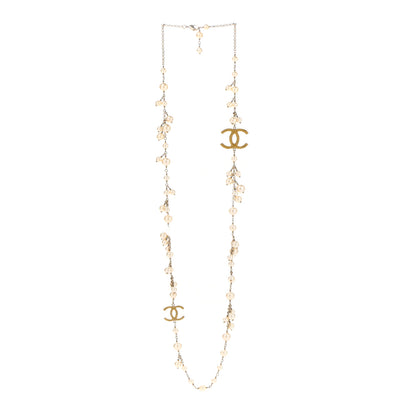 Chanel Graduated Pearl CC Long Necklace Gold 4 of 6