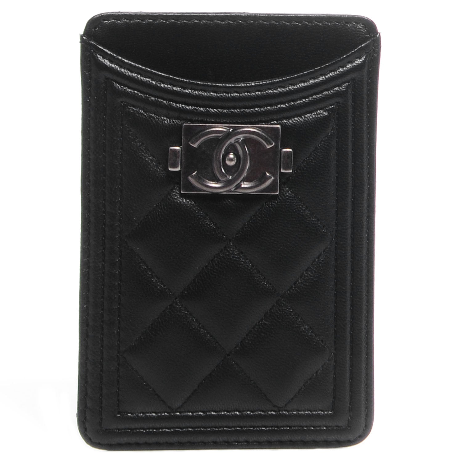 Chanel Lambskin Quilted Boy iPhone Case Black 1 of 8