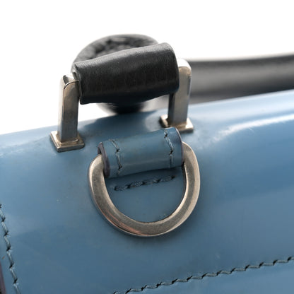 Celine Smooth Calfskin Medium Tri-Color Trapeze Blue 12 of 15