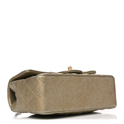 Chanel Metallic Caviar Quilted Mini Rectangular Flap Gold 3 of 12