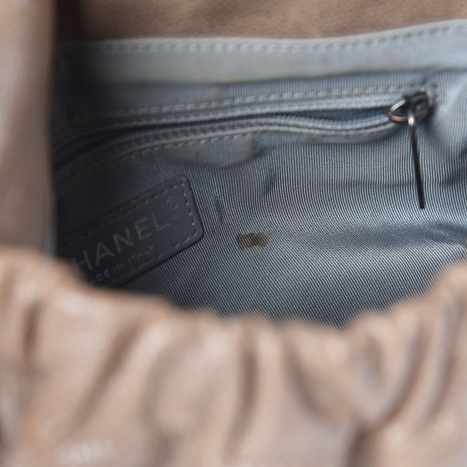 Chanel Caviar Quilted Medium Elastic Flap Brown 9 of 15