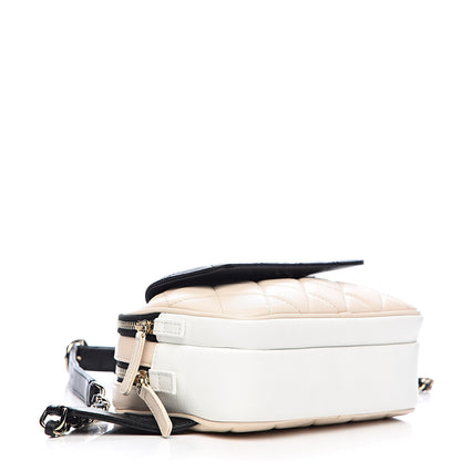 Chanel Goatskin Quilted Waist Bag Beige White Black 4 of 13