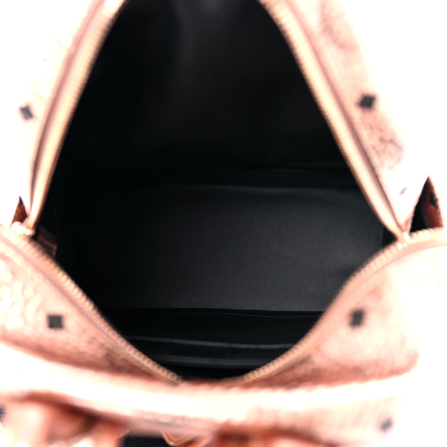 Metallic Visetos Side Stud Mini Stark Backpack Champagne Gold