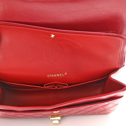 Chanel Aged Calfskin Quilted 2.55 Reissue 226 Flap Dark Red 5 of 10