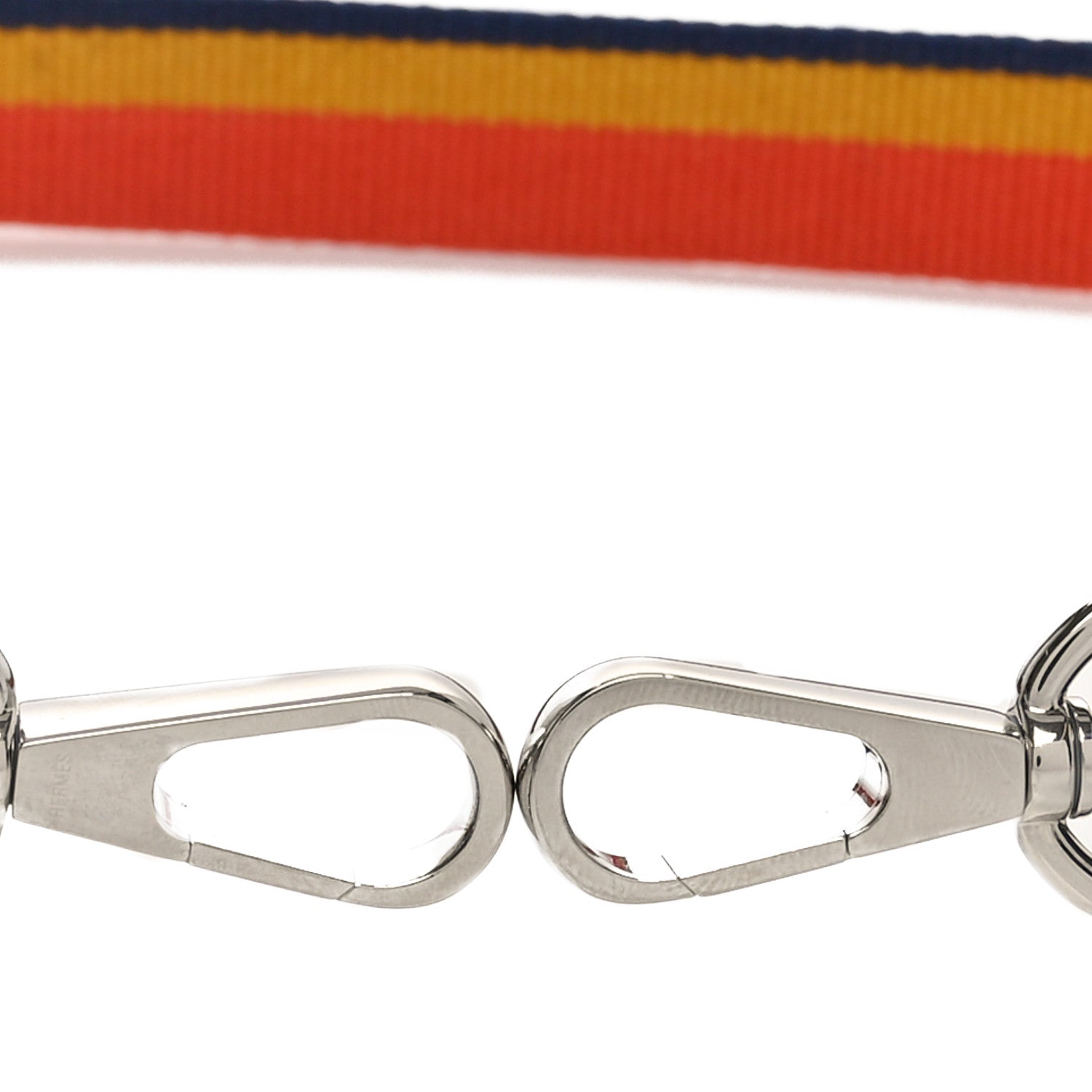 Hermes Toile 25mm Shoulder Striped Shoulder Strap Bleu Nuit 4 of 4