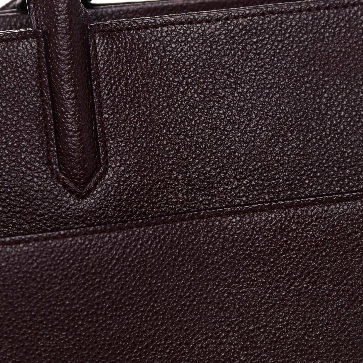 Grained Calfskin Medium Cabas Rive Gauche Amaranto